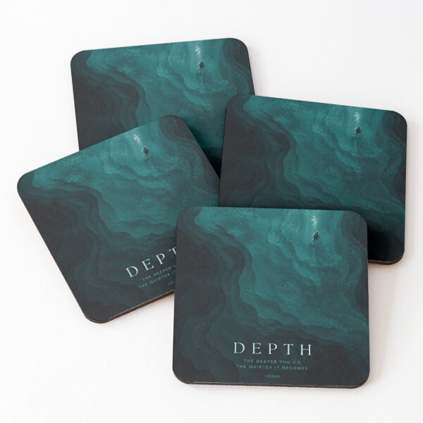 Item preview, Depth Abstract Underwater Poster | Minimal Ocean Wall Art | Cinematic Diver Print designed and sold by Watchyyy.