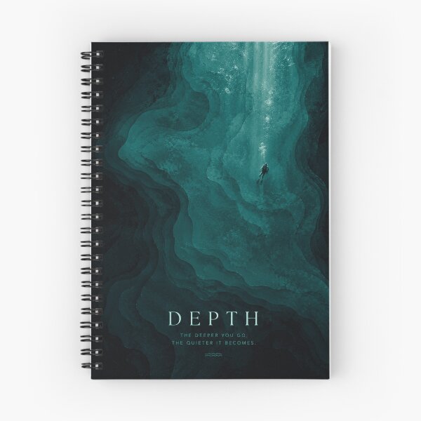 Item preview, Depth Abstract Underwater Poster | Minimal Ocean Wall Art | Cinematic Diver Print designed and sold by Watchyyy.