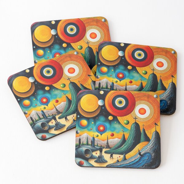 Item preview, Mountain Landscape with Crosses and Multicolored Sky designed and sold by RAISC.