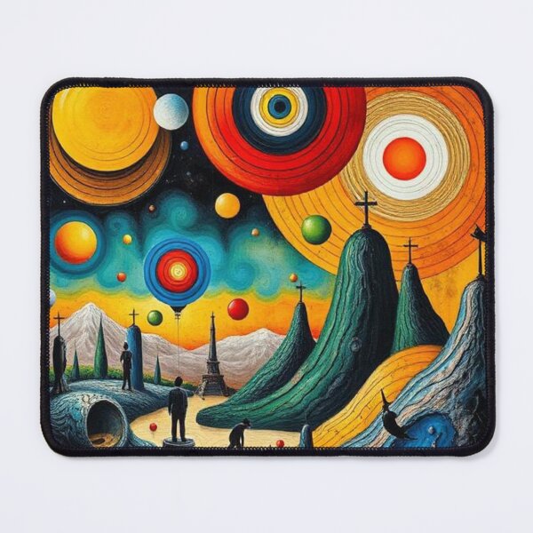 Item preview, Mountain Landscape with Crosses and Multicolored Sky designed and sold by RAISC.