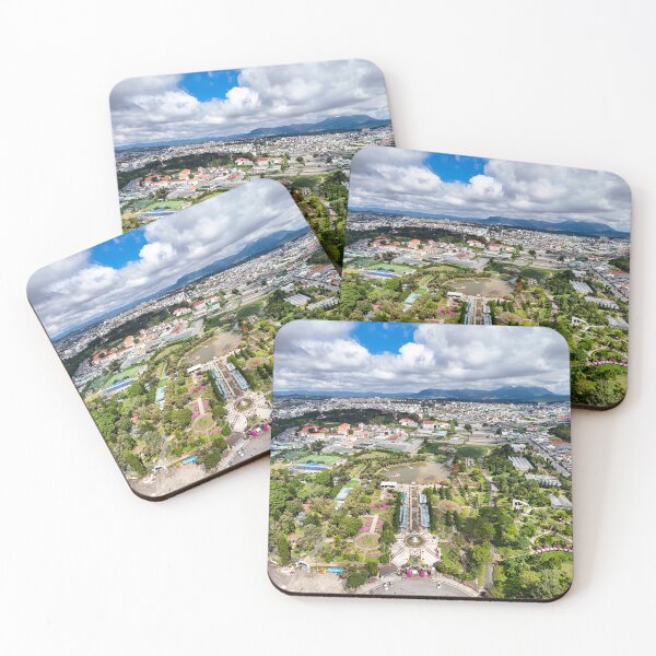 Item preview, Aerial Dalat City Flower Garden - Vibrant Floral Mosaic | Vietnam Drone Landscape Art designed and sold by Ross.A.Campbell.