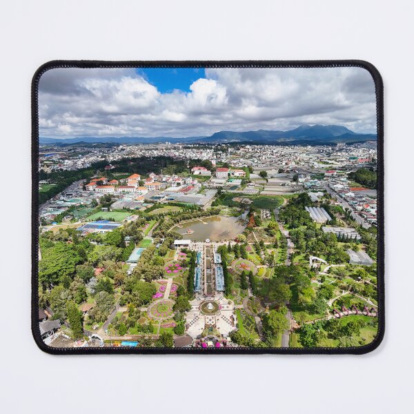 Item preview, Aerial Dalat City Flower Garden - Vibrant Floral Mosaic | Vietnam Drone Landscape Art designed and sold by Ross.A.Campbell.
