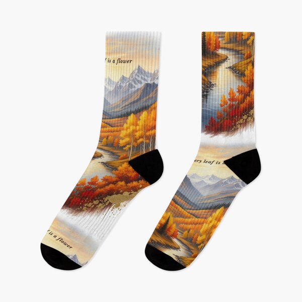 Item preview, Every leaf is a flower autumn mountain valley oil painting art designed and sold by icemanphotos.