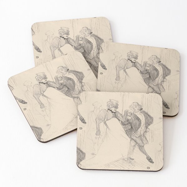 Item preview, Rejane and Galipaux in Madame Sans-Gene by Toulouse-Lautrec Vintage Theatrical Sketch Art designed and sold by artofuniverse.