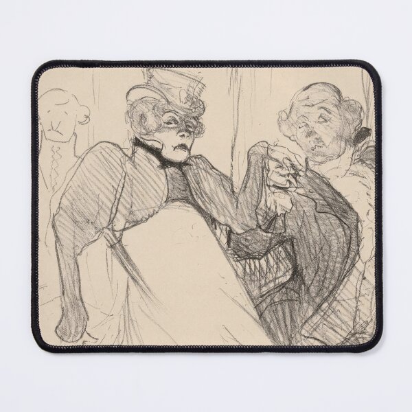 Item preview, Rejane and Galipaux in Madame Sans-Gene by Toulouse-Lautrec Vintage Theatrical Sketch Art designed and sold by artofuniverse.