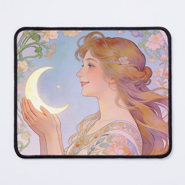 Item preview, Moonlit Bloom Enchantment in a dreamlike Art Nouveau reverie. designed and sold by BlareBlare.
