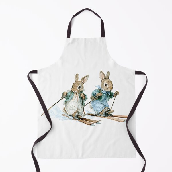 Item preview, Woodland Rabbits Skiing Watercolor Art designed and sold by AtlantiqArt.