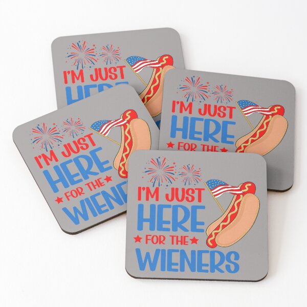 Item preview, I'm Just Here for The Hot Dog Wieners Funny 4th of July_2 designed and sold by KathieFaugh.