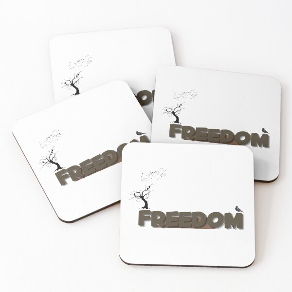 Item preview, Freedom Typography Design with Bird Silhouette designed and sold by ammiespy.