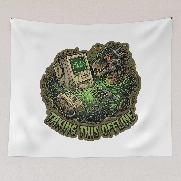 Item preview, Taking This Offline | Corporate Brainrot Horror designed and sold by SignalStatic.