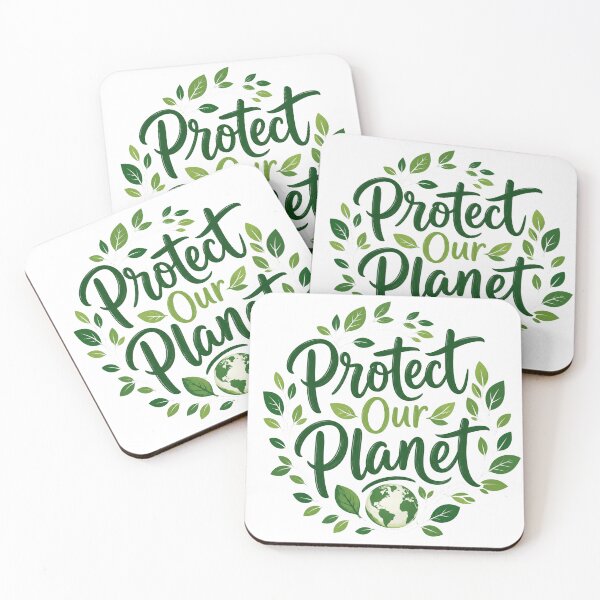 Item preview, "Protect Our Planet" Typographic Poster with a Plant Motif designed and sold by DarVibe Designs.