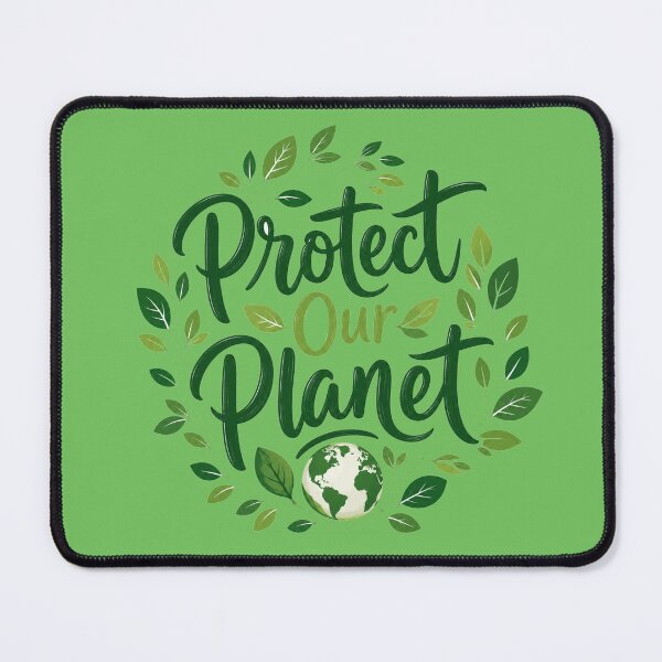 Item preview, "Protect Our Planet" Typographic Poster with a Plant Motif designed and sold by DarVibe Designs.
