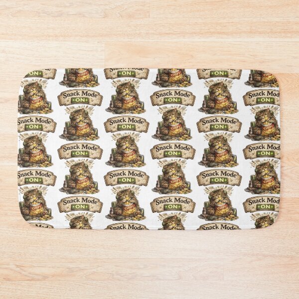 Item preview, Snack Mode ON Cat – Funny Snack Lover Cat Vintage Food Design designed and sold by Clothes With Smiling Animals Walt Gral.