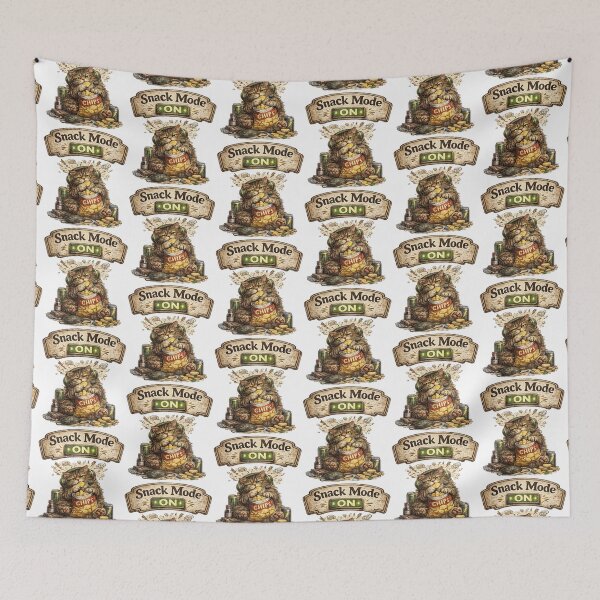 Item preview, Snack Mode ON Cat – Funny Snack Lover Cat Vintage Food Design designed and sold by Clothes With Smiling Animals Walt Gral.