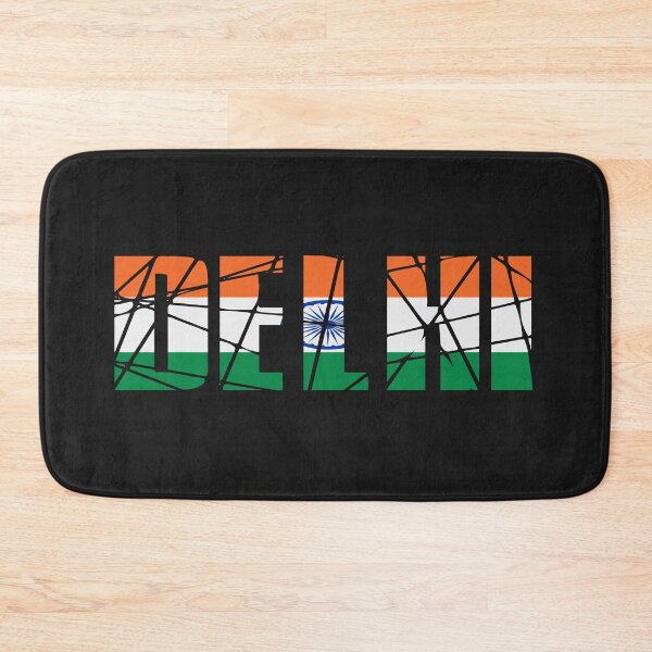 Item preview, Delhi India Flag Distressed Typography Design | Patriotic Indian City designed and sold by Globalcitytees.