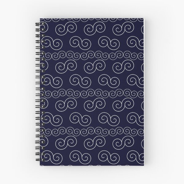 Item preview, Blue White Fibonacci Spiral Seamless Pattern designed and sold by Mystic Threads Design.