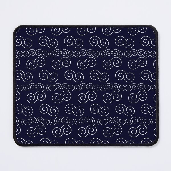 Item preview, Blue White Fibonacci Spiral Seamless Pattern designed and sold by Mystic Threads Design.