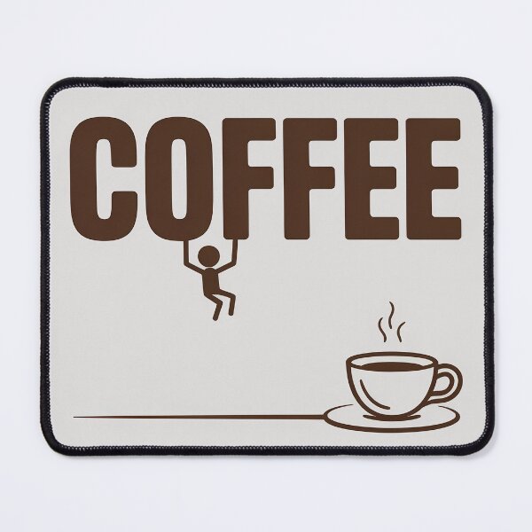 Item preview, Coffee, minimalist funny text art designed and sold by GiriaGallery.