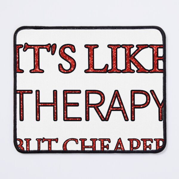 Item preview, Stamps It'S Like Therapy But Cheaper And Better Red Rhinestone designed and sold by TheIconSmith.