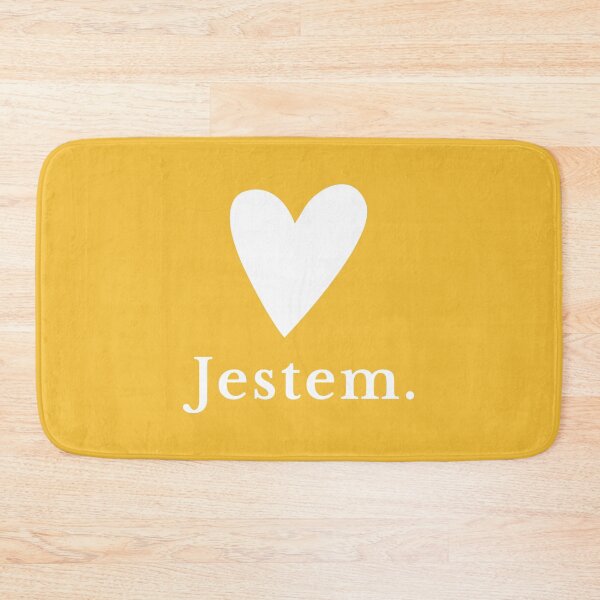 Item preview, Jestem Polish Affirmation Quote with White Heart designed and sold by LekkieStudioArt.