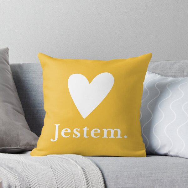Item preview, Jestem Polish Affirmation Quote with White Heart designed and sold by LekkieStudioArt.