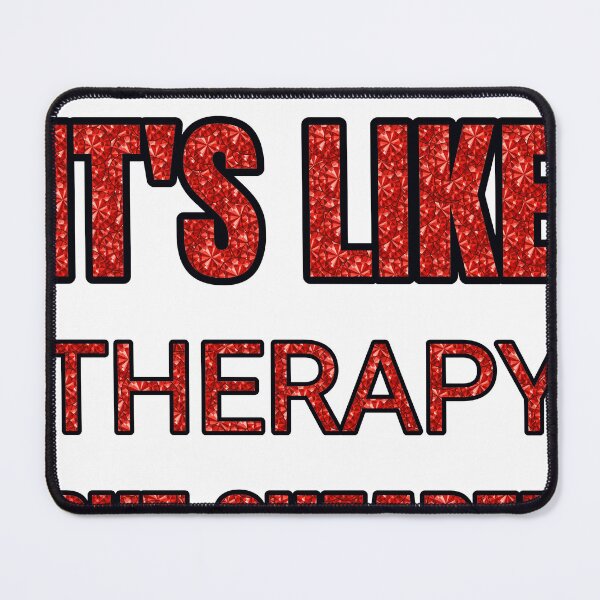 Item preview, Teacups It'S Like Therapy But Cheaper And Better Red Rhinestone designed and sold by TheIconSmith.