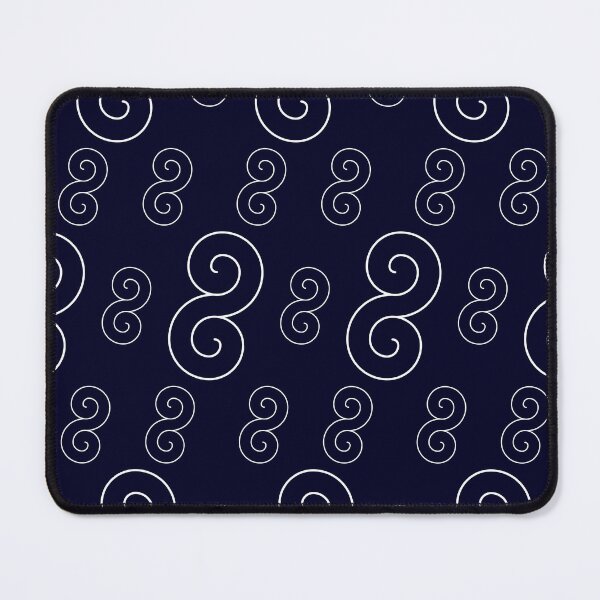 Item preview, Blue White Fibonacci Spiral Seamless Pattern designed and sold by Mystic Threads Design.