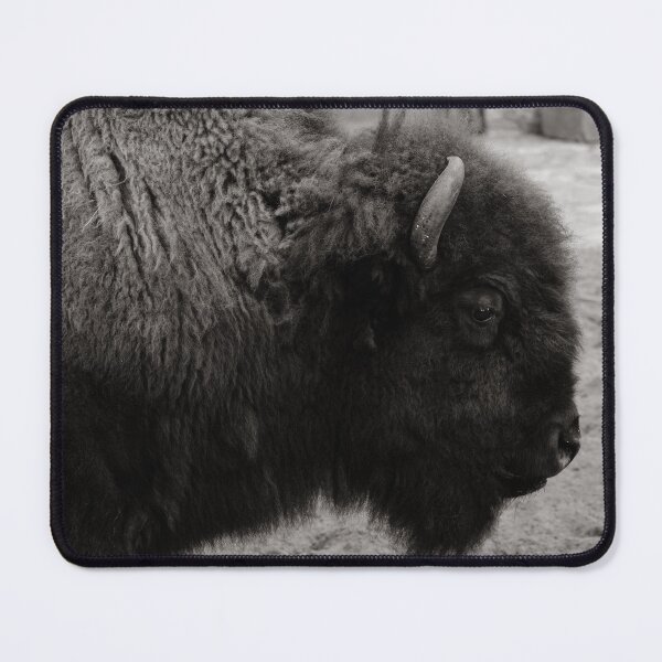 Item preview, Black and White Bison Portrait designed and sold by flowlens.media.