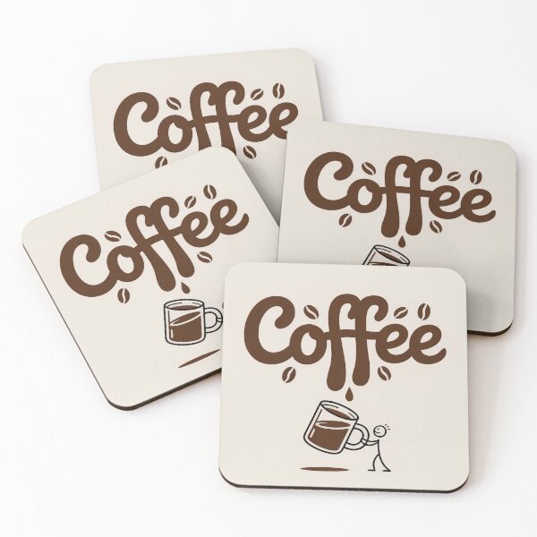 Item preview, Coffee, minimalist funny text art designed and sold by GiriaGallery.