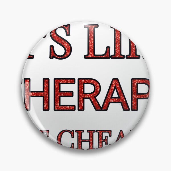Item preview, Action Figures It'S Like Therapy But Cheaper And Better Red Rhinestone designed and sold by TheIconSmith.