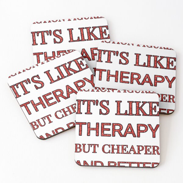 Item preview, Action Figures It'S Like Therapy But Cheaper And Better Red Rhinestone designed and sold by TheIconSmith.
