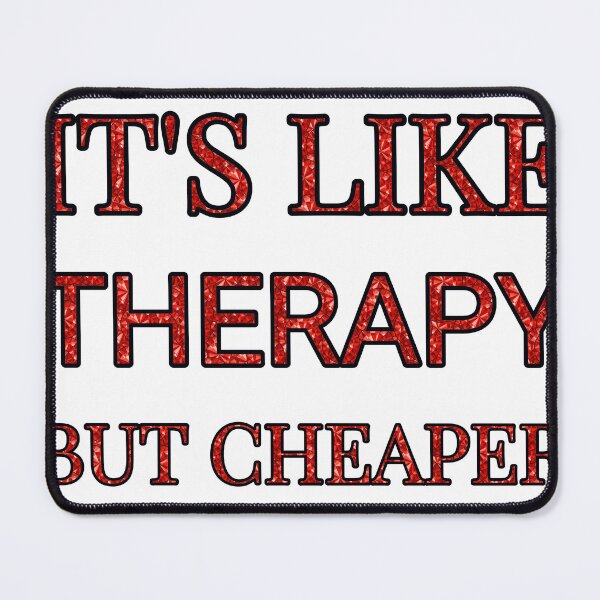Item preview, Action Figures It'S Like Therapy But Cheaper And Better Red Rhinestone designed and sold by TheIconSmith.