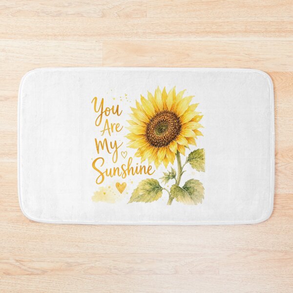 Item preview, You Are My Sunshine Sunflower Watercolor Love Quote Print designed and sold by ebocraft.