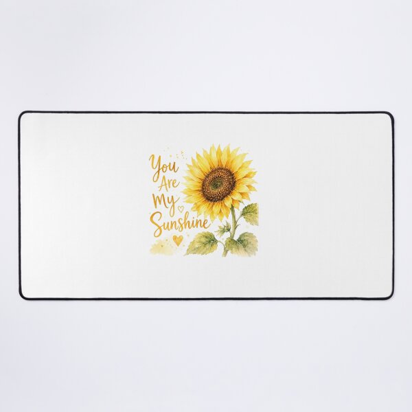 Item preview, You Are My Sunshine Sunflower Watercolor Love Quote Print designed and sold by ebocraft.