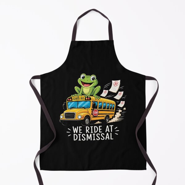 Item preview, We Ride At Dismissal | Funny School Bus Frog Teacher Design designed and sold by ArcaneArtistry.