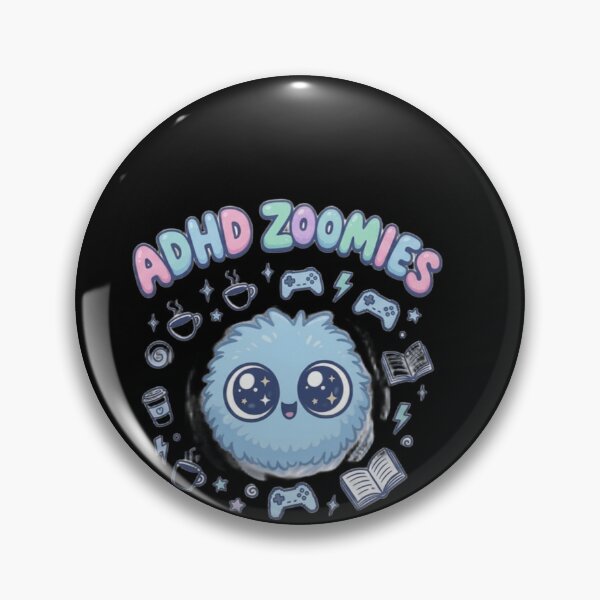 Item preview, Kawaii ADHD Zoomies Blue Fluffy Creature Funny Sticker designed and sold by Trendora90.
