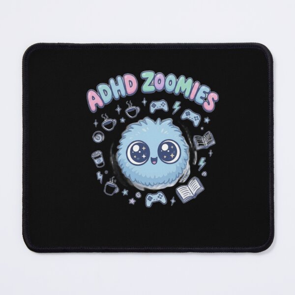 Item preview, Kawaii ADHD Zoomies Blue Fluffy Creature Funny Sticker designed and sold by Trendora90.
