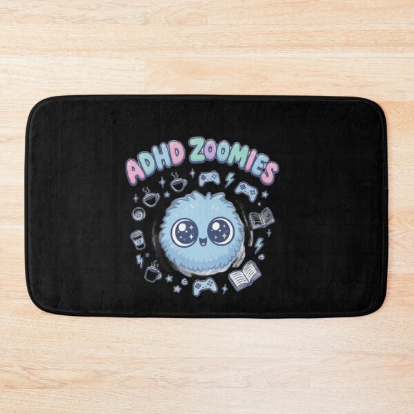 Item preview, Kawaii ADHD Zoomies Blue Fluffy Creature Funny Sticker designed and sold by Trendora90.