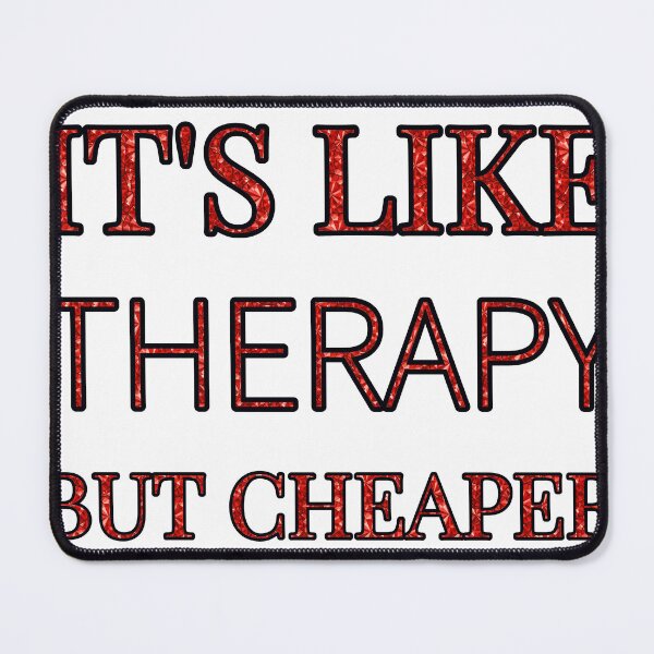 Item preview, Trading Cards It'S Like Therapy But Cheaper And Better Red Rhinestone designed and sold by TheIconSmith.