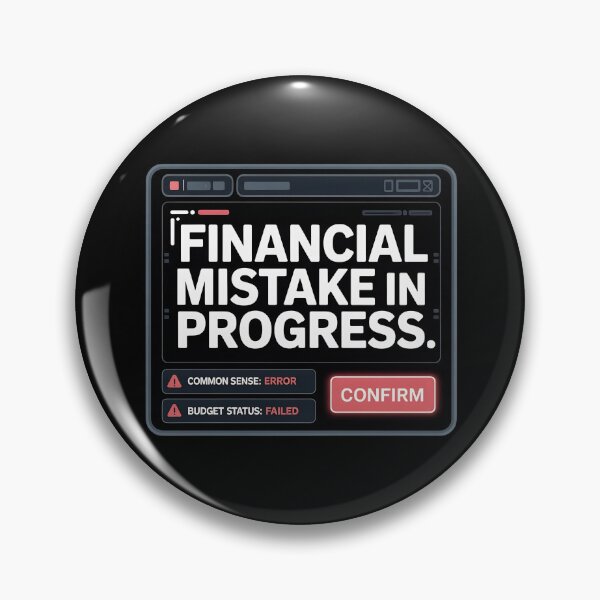 Item preview, Financial Mistake In Progress Retro UI Finance Meme Design designed and sold by PROPera-design.