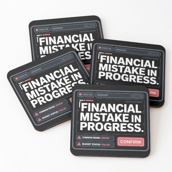Item preview, Financial Mistake In Progress Retro UI Finance Meme Design designed and sold by PROPera-design.