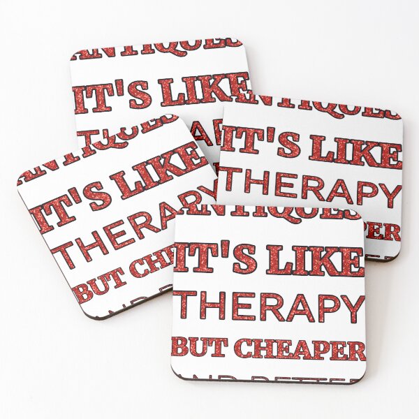 Item preview, Antiques It'S Like Therapy But Cheaper And Better Red Rhinestone designed and sold by TheIconSmith.