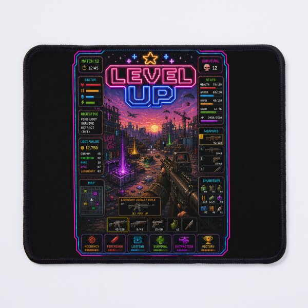 Item preview, Level Up Extraction Raid | Retro FPS Loot Shooter Gamer Design designed and sold by LevelUp!.