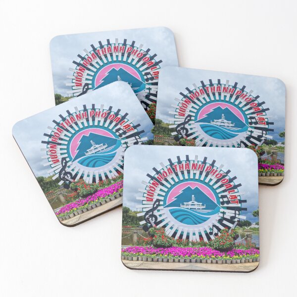 Item preview, Da Lat City Flower Garden - Vibrant Bloom Mosaic | Vietnam Botanical Travel Art designed and sold by Ross.A.Campbell.