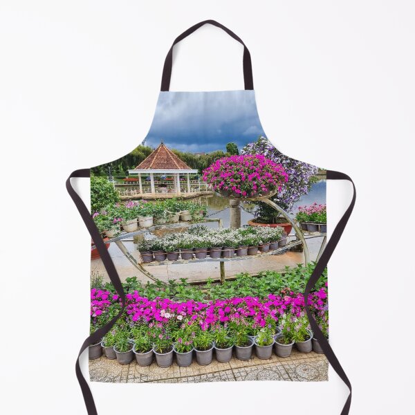 Item preview, Da Lat City Flower Garden - Vibrant Bloom Mosaic | Vietnam Botanical Travel Art designed and sold by Ross.A.Campbell.