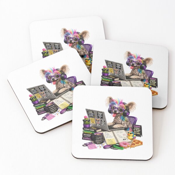 Item preview, Funny Rainbow Chinese Crested Coder Dog – Colorful Programmer designed and sold by YamiSociety.