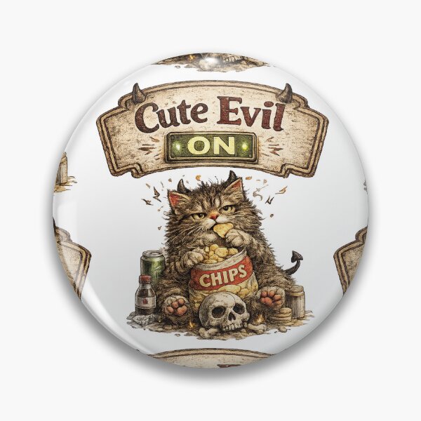 Item preview, Cute But Evil Cat – Funny Mischievous Devil Cat Vintage Design designed and sold by Clothes With Smiling Animals Walt Gral.