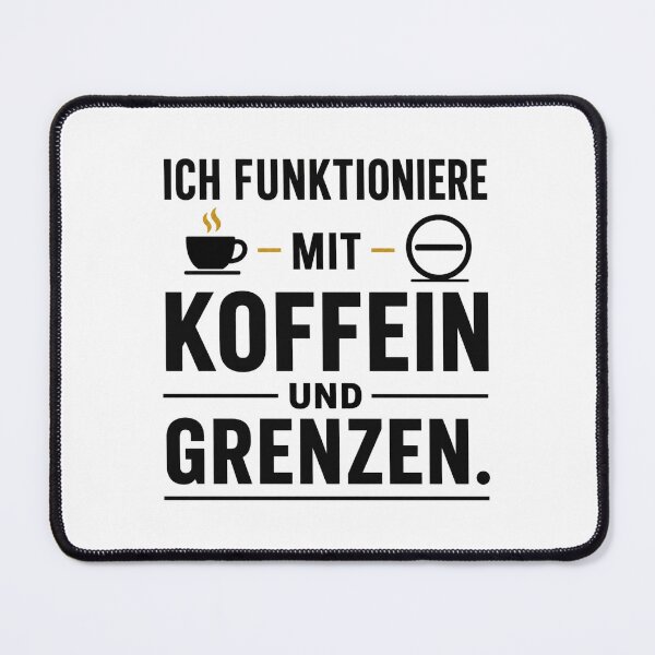 Item preview, I function with caffeine and boundaries – coffee saying designed and sold by CLOUTKULT.