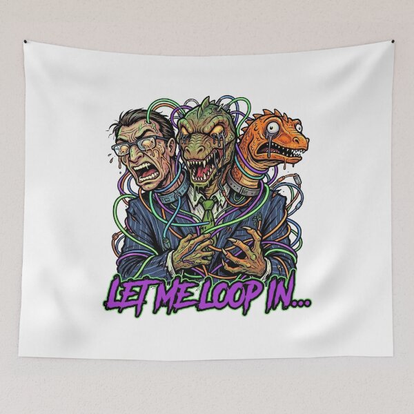 Item preview, Let Me Loop In | Corporate Brainrot Horror designed and sold by SignalStatic.