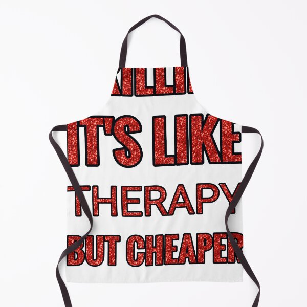 Item preview, Grilling It'S Like Therapy But Cheaper And Better Red Rhinestone designed and sold by TheIconSmith.